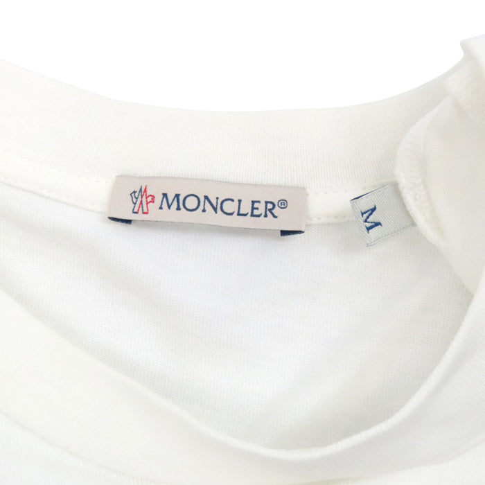 MONCLER 
ワッペン コットン 2023年製 クルーネック 
MAGLIA MANICHE CORTE ロゴ 刺繍 Tシャツ