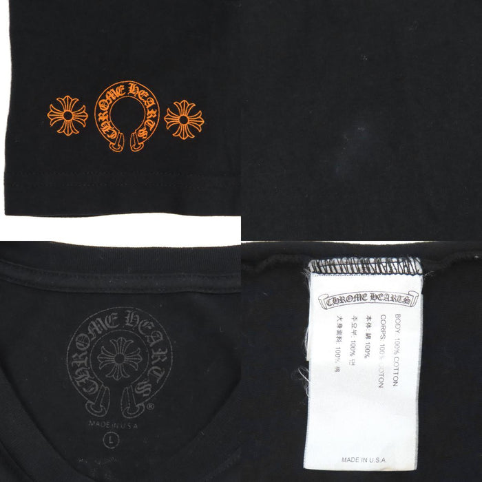 CHROME HEARTS 
CH ロゴ ホースシュー コットン Hollywood ハリウッド 
バック セメタリークロス プリント Tシャツ