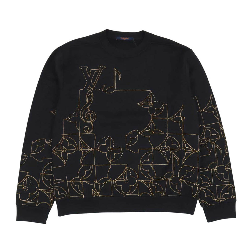 LOUIS VUITTON インサイドアウト スウェットトレーナー 紺 M LOUIS VUITTON インサイドアウト スウェット 裏起毛 コットン LV