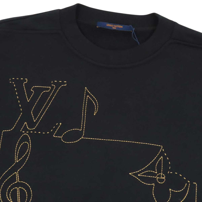 LOUIS VUITTON 
インサイドアウト スウェット 裏起毛 コットン 
LV ミュージックライン エンブロイダリー トレーナー