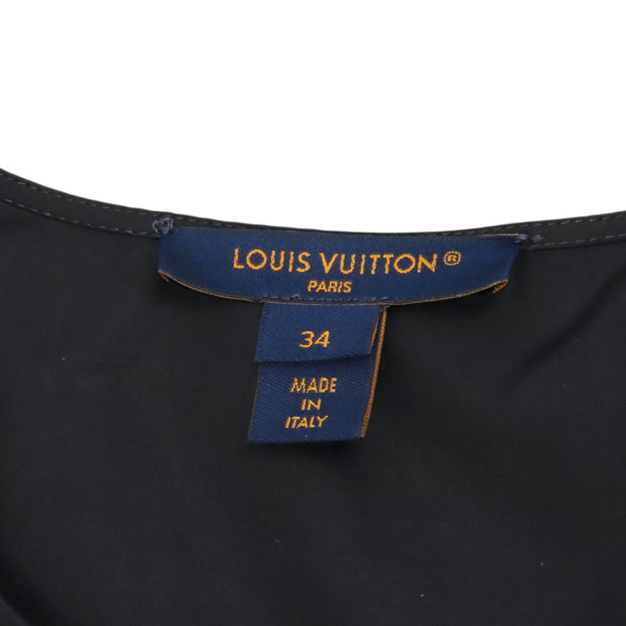 LOUIS VUITTON 
26年製 1AK14O ノースリーブ コットン 
モノグラム ドローストリング ドレス