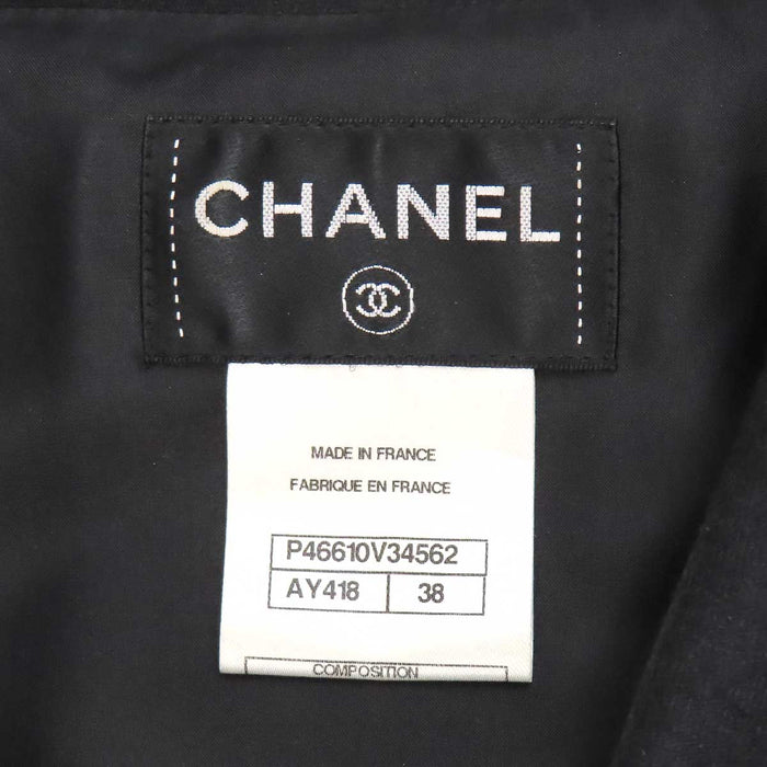 CHANEL 
COCO CC ロゴ ウール混 カシミヤ混 シルバーカラー 
ココマーク ロングコート