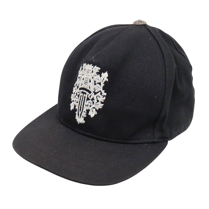 CHROME HEARTS 
CH スクロールラベル クロスボール 刺繍 
ヴァインダガー デニム キャップ
