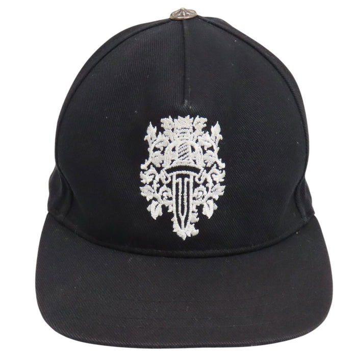 CHROME HEARTS 
CH スクロールラベル クロスボール 刺繍 
ヴァインダガー デニム キャップ
