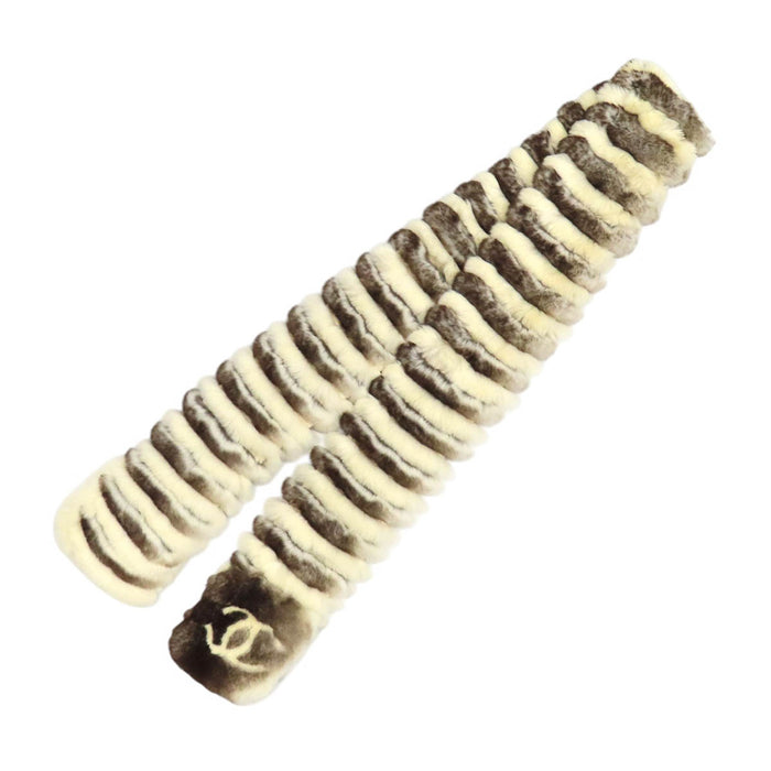 CHANEL 
COCO CC ロゴ カシミヤ ファー 
ココマーク オリラグ マフラー
