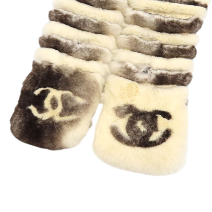 CHANEL 
COCO CC ロゴ カシミヤ ファー 
ココマーク オリラグ マフラー