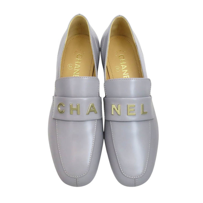 CHANEL 
COCO CC モカシン レザー 
ココマーク ロゴ ローファー