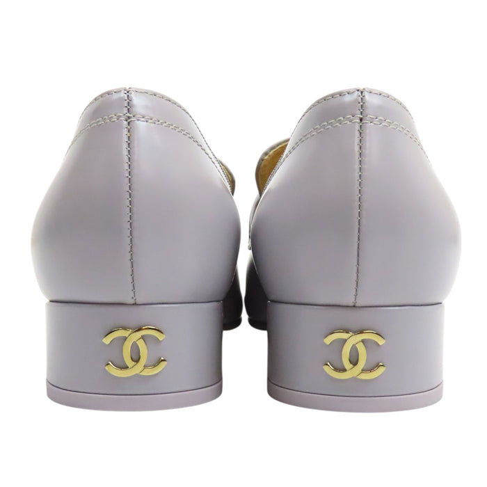 CHANEL 
COCO CC モカシン レザー 
ココマーク ロゴ ローファー