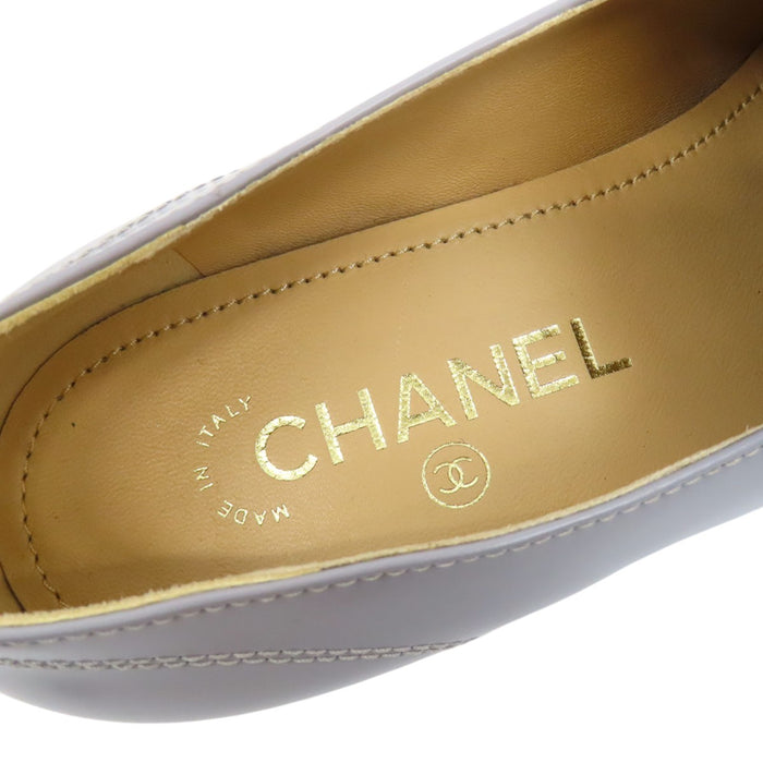 CHANEL 
COCO CC モカシン レザー 
ココマーク ロゴ ローファー