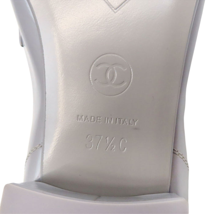 CHANEL 
COCO CC モカシン レザー 
ココマーク ロゴ ローファー