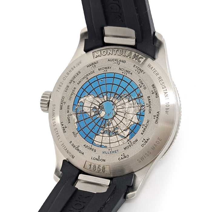 MONTBLANC 
1858 GMT Automatic Date 
With box and guarantee card