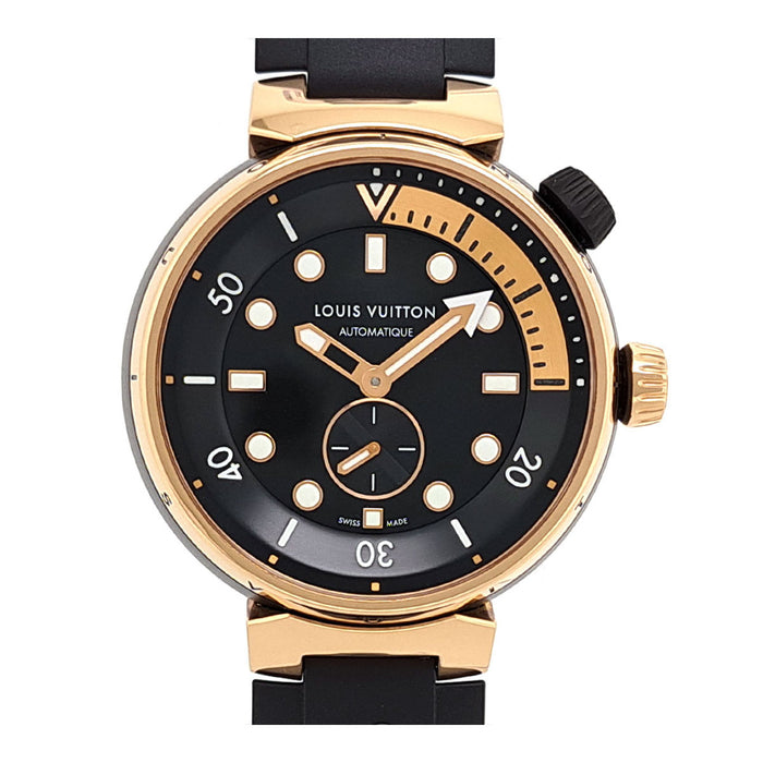 LOUIS VUITTON 
タンブール オトマティック ストリート ダイバー ブラックブレイズ 
箱付