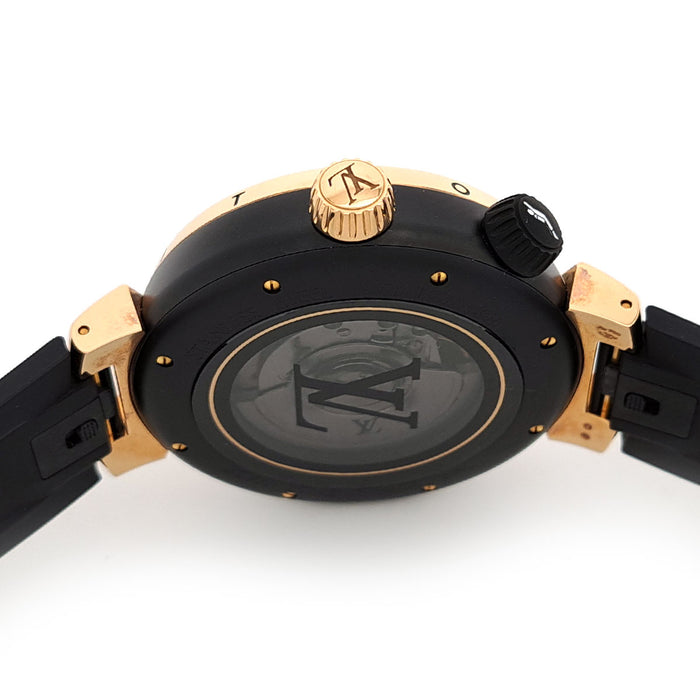 LOUIS VUITTON 
タンブール オトマティック ストリート ダイバー ブラックブレイズ 
箱付
