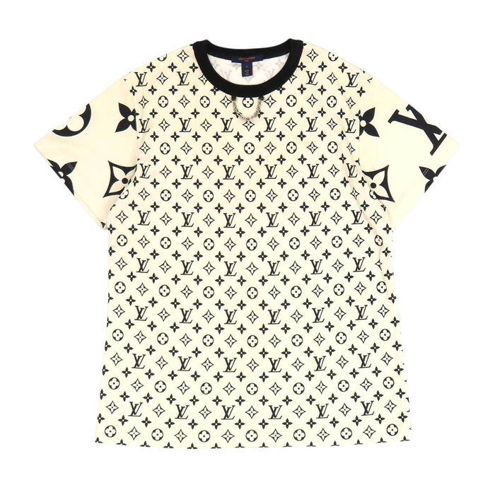LOUIS VUITTON 
LV ロゴ 総柄 コットン クルーネック 
モノグラム チェーン Tシャツ