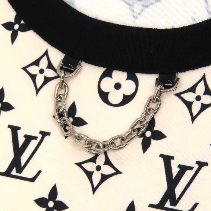 LOUIS VUITTON 
LV ロゴ 総柄 コットン クルーネック 
モノグラム チェーン Tシャツ