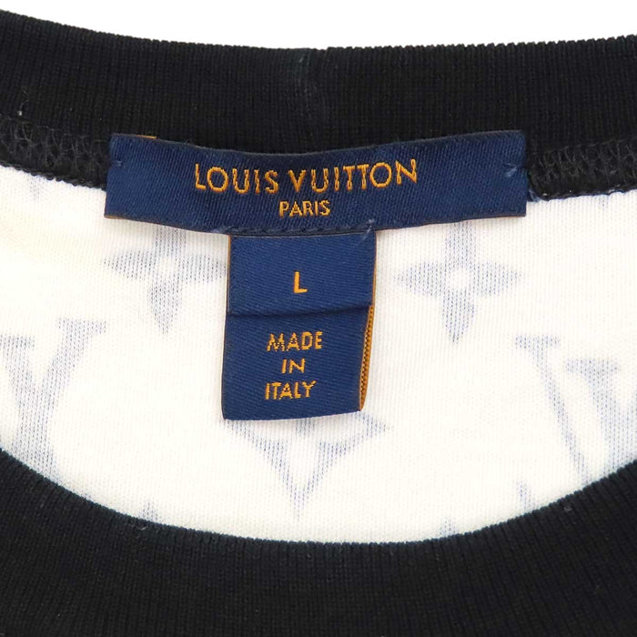 LOUIS VUITTON 
LV ロゴ 総柄 コットン クルーネック 
モノグラム チェーン Tシャツ