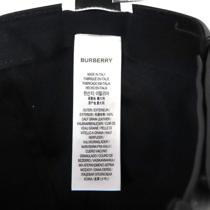 BURBERRY 
カーフレザー 
TBロゴ レザー キャップ