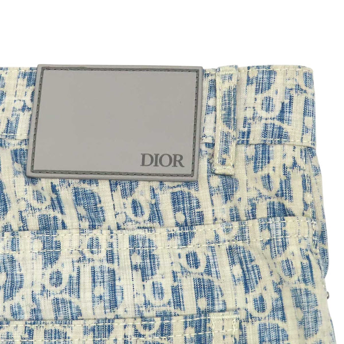 Dior 
ロゴ ボタン 総柄 コットン 
オブリーク デニムパンツ