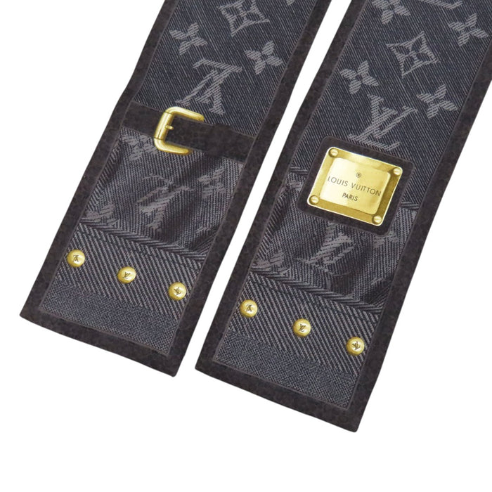 LOUIS VUITTON 
LV ロゴ シルク 
バンドー ニューデニム スカーフ 
モノグラム