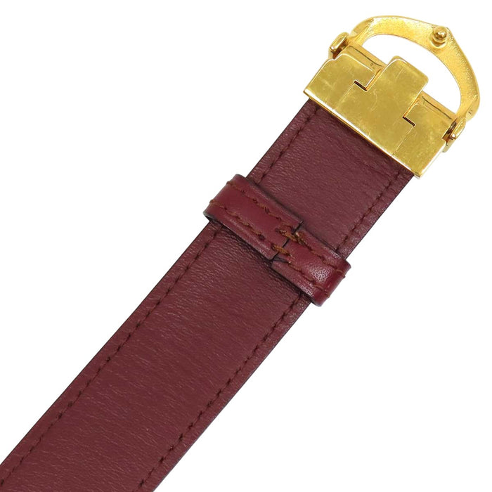 CARTIER 
ロゴ レザー ゴールドカラー金具 
マストライン Cバックル ベルト