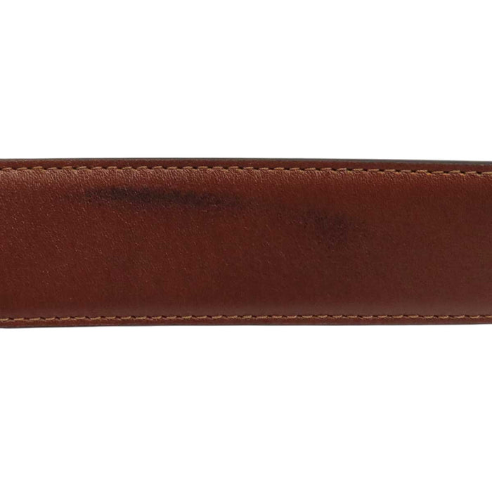 Salvatore Ferragamo 
レザー ゴールドカラーメタル 
ロゴ バックル ベルト