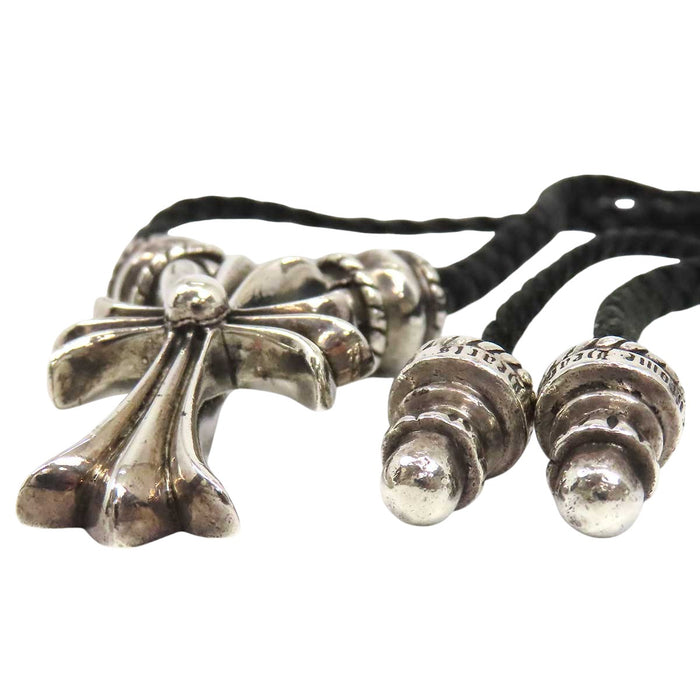 CHROME HEARTS 
CH CRS SML 1991年刻印 
スモール CHクロス BC ボロチップ レザーブレイド ネックレス