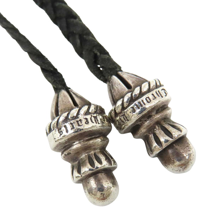 CHROME HEARTS 
CH CRS SML 1991年刻印 
スモール CHクロス BC ボロチップ レザーブレイド ネックレス