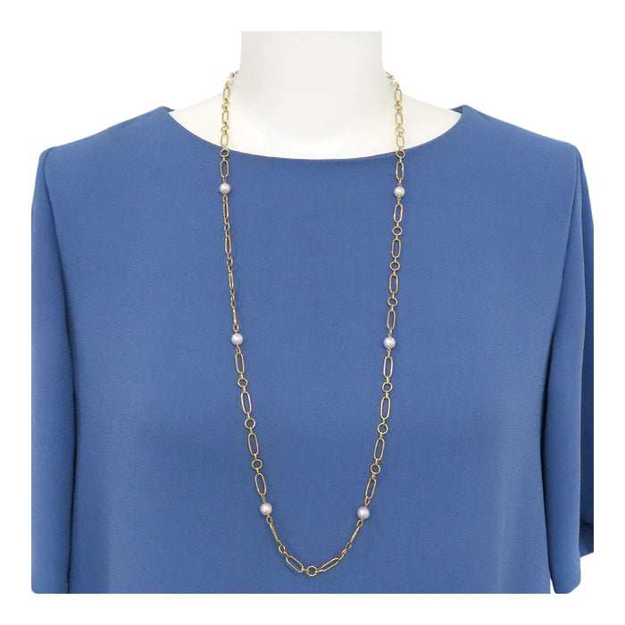 MIKIMOTO 
Akoya Pearl M Code Station Necklace
