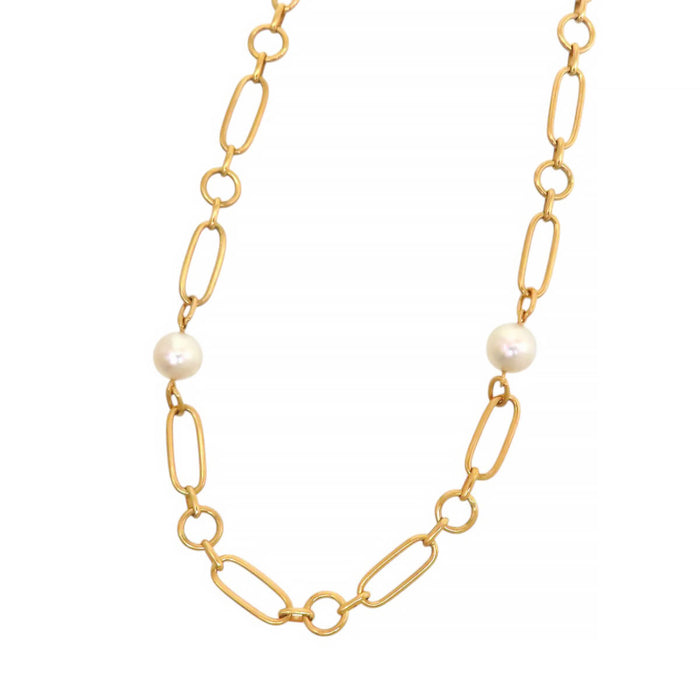 MIKIMOTO 
Akoya Pearl M Code Station Necklace