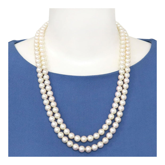 MIKIMOTO 
アコヤ パール 2連 ネックレス