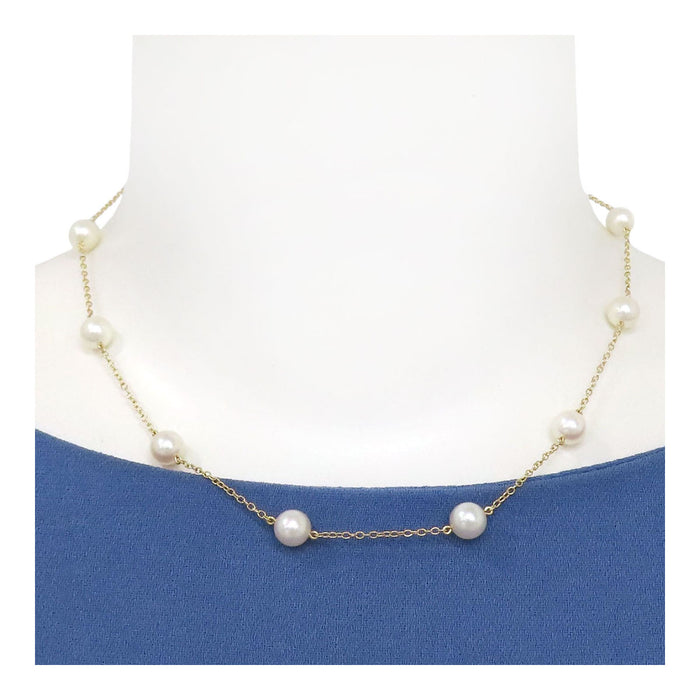 MIKIMOTO Akoya Pearl Station Necklace