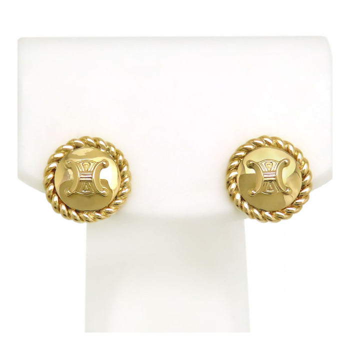 CELINE 
Macadam Pierced Earrings