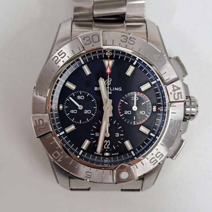 【WHOLESALES】
BREITLING 
AB0147 
箱　ギャランティ　純正ラバーベルト×1(使用感小)　純正Dバックル×1