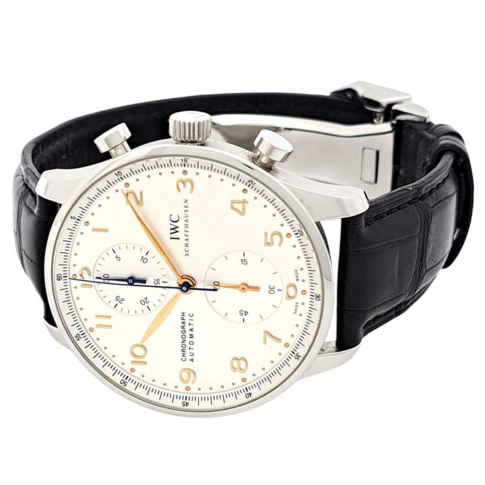 IWC 
Portugieser Chronographe 
Avec boîte et papiers