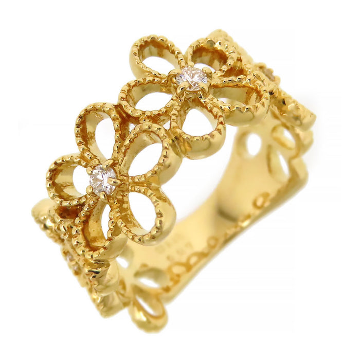 MIKIMOTO Flower Diamond Ring