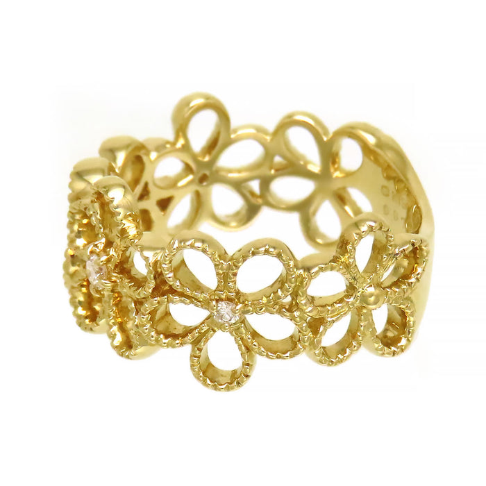 MIKIMOTO Flower Diamond Ring
