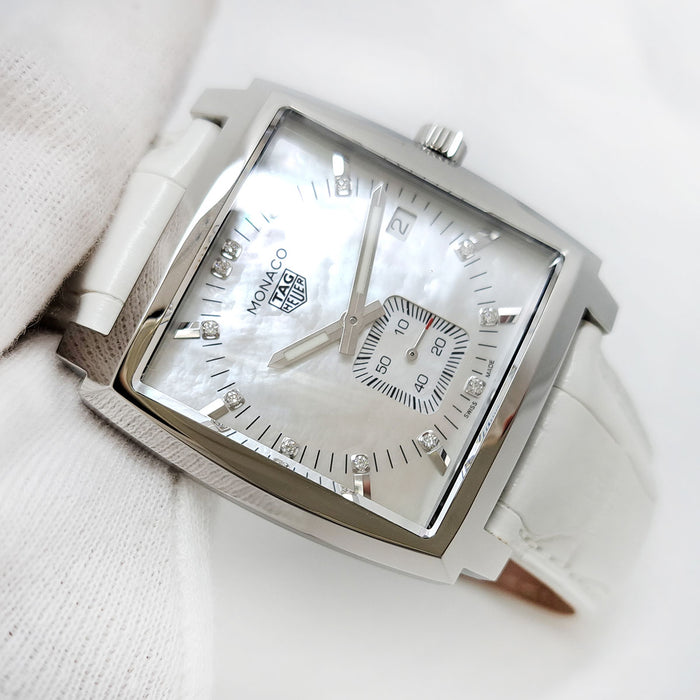 TAG HEUER 
Monaco White Shell Dial