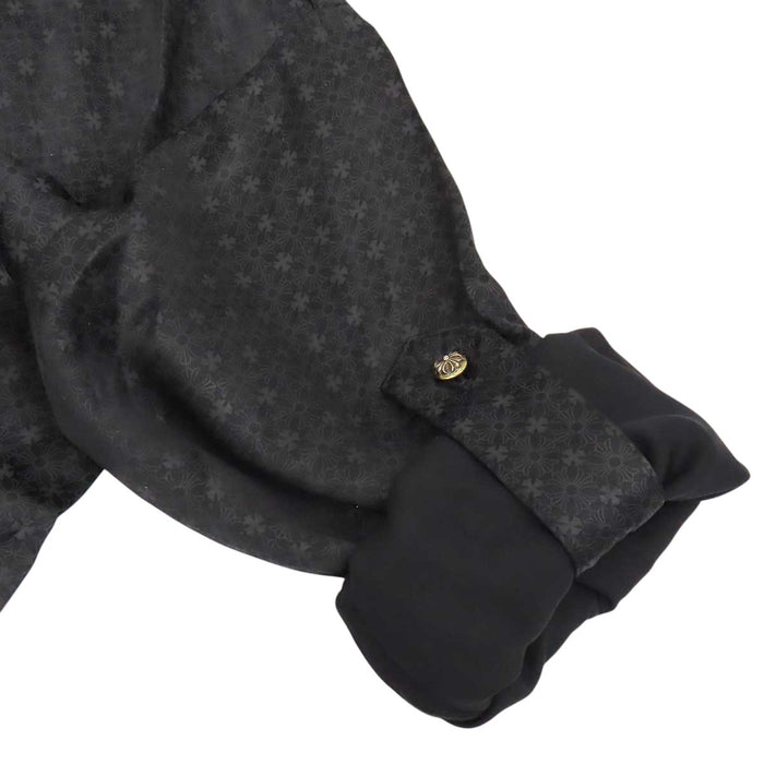 CHROME HEARTS 
クロスボールボタン シルバー 
マハルキタ CHプラス 総柄 ロングスリーブ シルク シャツ