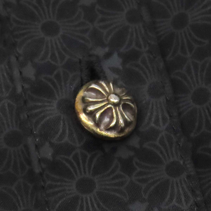 CHROME HEARTS 
クロスボールボタン シルバー 
マハルキタ CHプラス 総柄 ロングスリーブ シルク シャツ