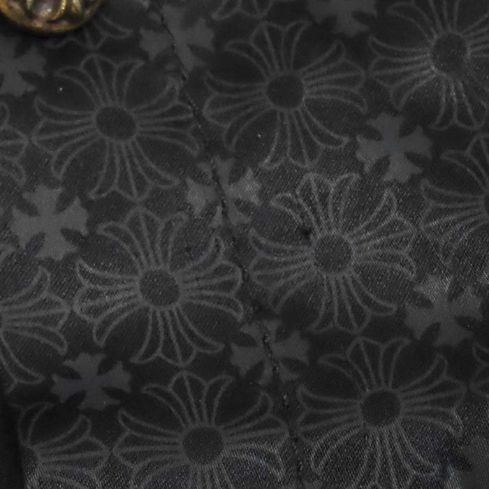 CHROME HEARTS 
クロスボールボタン シルバー 
マハルキタ CHプラス 総柄 ロングスリーブ シルク シャツ