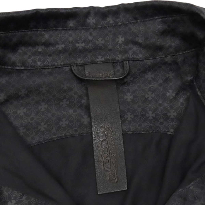 CHROME HEARTS 
クロスボールボタン シルバー 
マハルキタ CHプラス 総柄 ロングスリーブ シルク シャツ