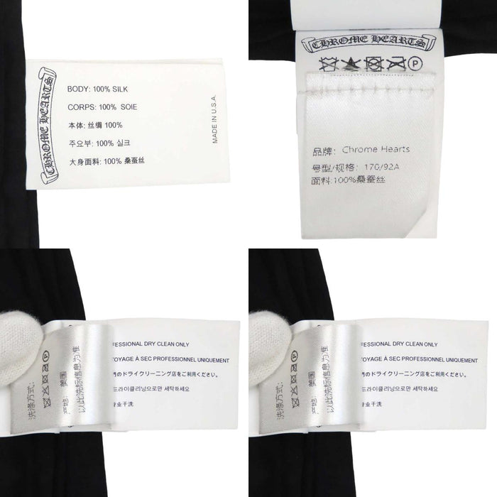CHROME HEARTS 
クロスボールボタン シルバー 
マハルキタ CHプラス 総柄 ロングスリーブ シルク シャツ