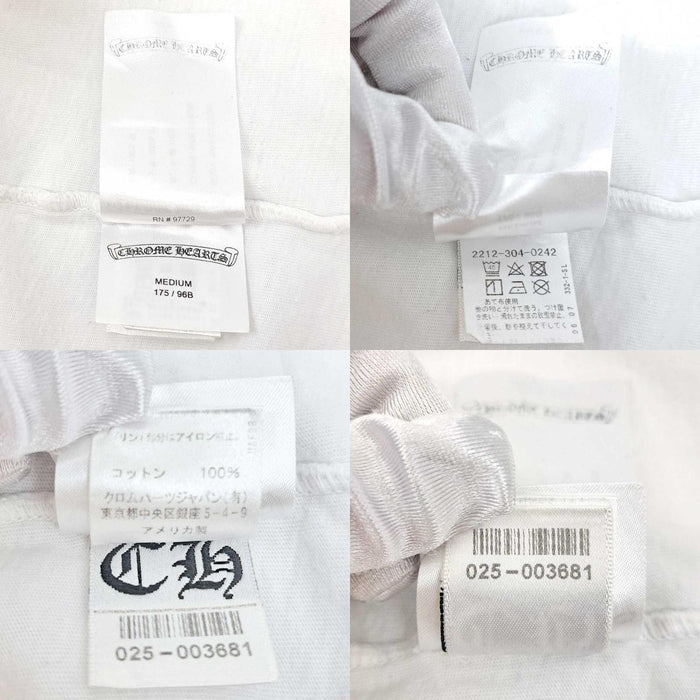 CHROME HEARTS 
CH スクロールラベル コットン クルーネック 
ヴァーティカルロゴ ロングスリーブ Tシャツ