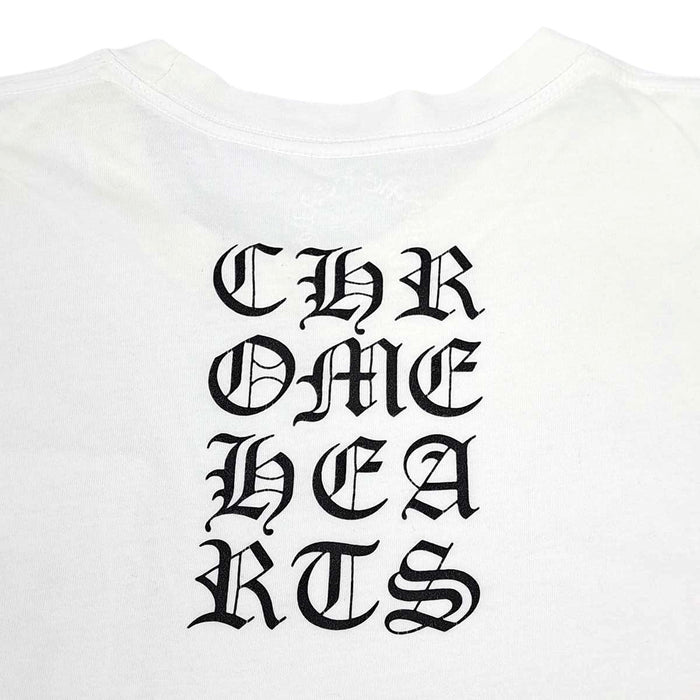 CHROME HEARTS 
CH スクロールラベル コットン クルーネック 
ヴァーティカルロゴ ロングスリーブ Tシャツ