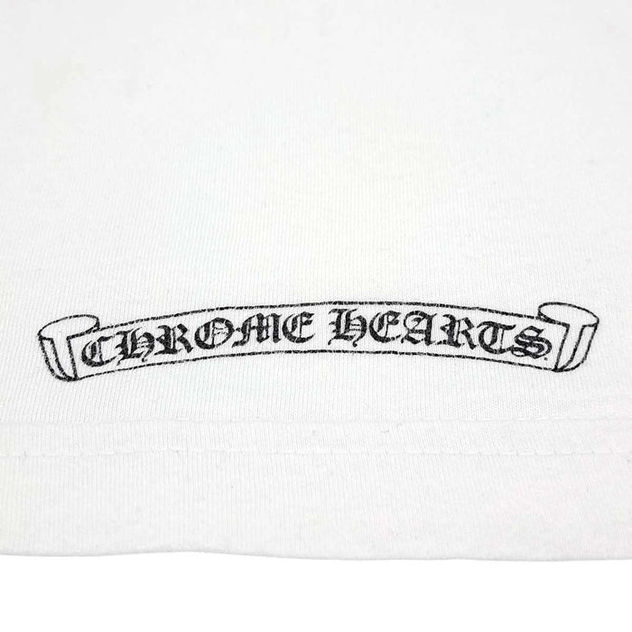 CHROME HEARTS 
CH スクロールラベル コットン クルーネック 
ヴァーティカルロゴ ロングスリーブ Tシャツ