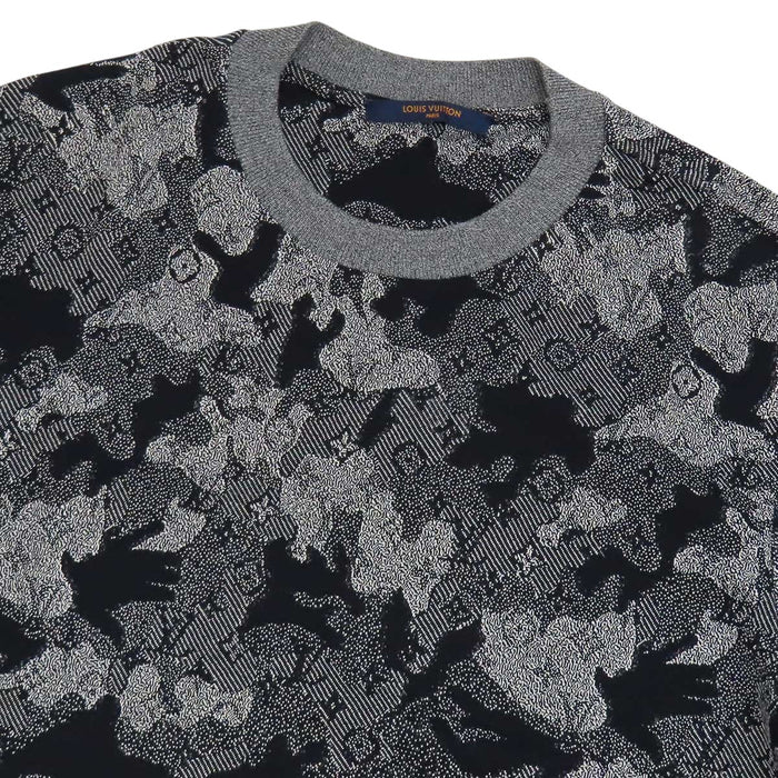 LOUIS VUITTON 
LV ロゴ ジャカード コットン 
モノグラム カモフラージュ Tシャツ
