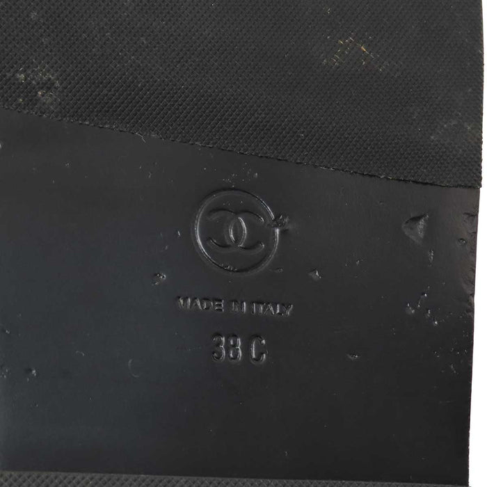 CHANEL 
COCO CC ロゴ チェーン フッドヘッドサンダル ゴールドカラー金具 
ココマーク マトラッセ レザー スポーツ サンダル