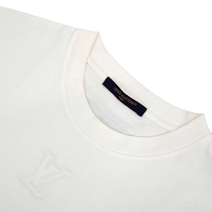 LOUIS VUITTON 
ロゴ コットン クルーネック 
エンボス LV Tシャツ