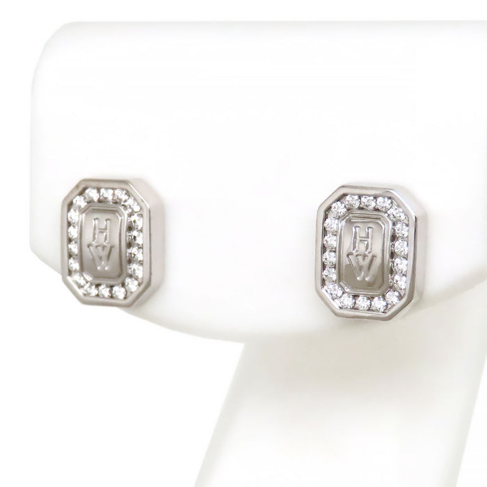 HARRY WINSTON 
HW Logo Stud Earrings