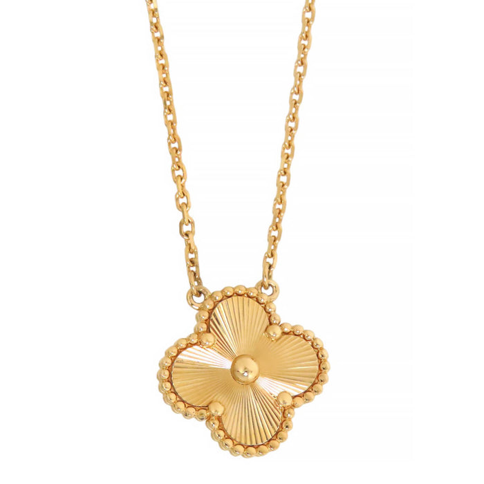 Van Cleef & Arpels Vintage Alhambra Guilloché Necklace
